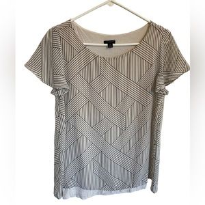 Black and White Ann Taylor T-Shirt